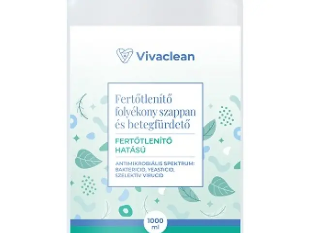 Vivaclean Fertőtlenítő folyékony szappan és betegfürdető adagolóba (eu.konf.) 1000 ml